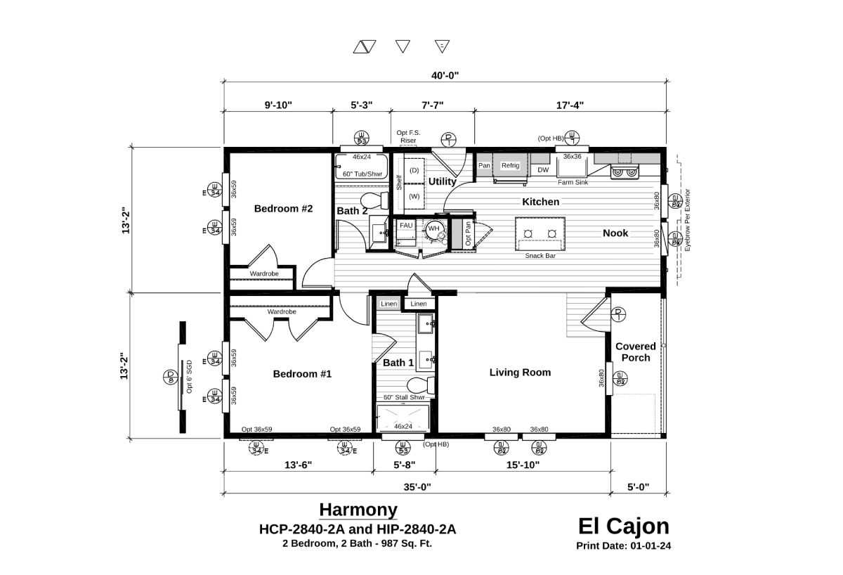 Harmony Series El Cajon HIP28402A by Clayton West